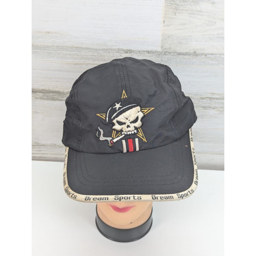 Commander Skull Smoking Black Sports Dream‎ Adjustable Hat Cap Pre-Owned Skull